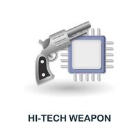 Hi-Tech Weapon icon. 3d illustration from future technology collection. Creative Hi-Tech Weapon 3d icon for web design, templates, infographics and more vector