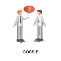 Gossip icon. 3d illustration from harassment collection. Creative Gossip 3d icon for web design, templates, infographics and more vector