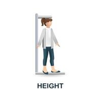 Height icon. 3d illustration from health check collection. Creative Height 3d icon for web design, templates, infographics and more vector