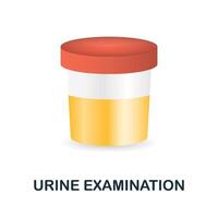 Urine Examination icon. 3d illustration from health check collection. Creative Urine Examination 3d icon for web design, templates, infographics and more vector