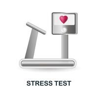 Stress Test icon. 3d illustration from health check collection. Creative Stress Test 3d icon for web design, templates, infographics and more vector