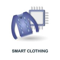 Smart Clothing icon. 3d illustration from future technology collection. Creative Smart Clothing 3d icon for web design, templates, infographics and more vector