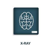 X-Ray icon. 3d illustration from health check collection. Creative X-Ray 3d icon for web design, templates, infographics and more vector