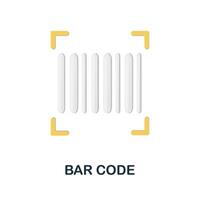 Bar Code icon. 3d illustration from online store collection. Creative Bar Code 3d icon for web design, templates, infographics and more vector