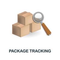 Package Tracking icon. 3d illustration from online store collection. Creative Package Tracking 3d icon for web design, templates, infographics and more vector