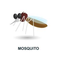 mosquito icono. 3d ilustración desde al aire libre recreación recopilación. creativo mosquito 3d icono para web diseño, plantillas, infografia y más vector