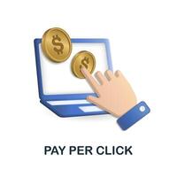 Pay Per Click icon. 3d illustration from online store collection. Creative Pay Per Click 3d icon for web design, templates, infographics and more vector