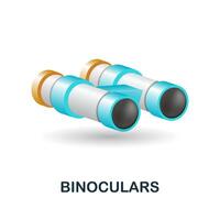 Binoculars icon. 3d illustration from outdoor recreation collection. Creative Binoculars 3d icon for web design, templates, infographics and more vector