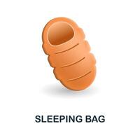 Sleeping Bag icon. 3d illustration from outdoor recreation collection. Creative Sleeping Bag 3d icon for web design, templates, infographics and more vector