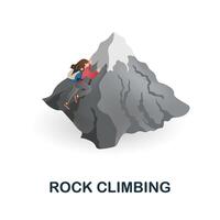 Rock Climbing icon. 3d illustration from outdoor recreation collection. Creative Rock Climbing 3d icon for web design, templates, infographics and more vector