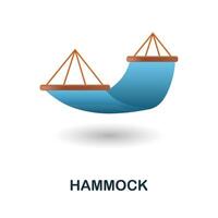 Hammock icon. 3d illustration from outdoor recreation collection. Creative Hammock 3d icon for web design, templates, infographics and more vector