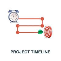 Project Timeline icon. 3d illustration from project development collection. Creative Project Timeline 3d icon for web design, templates, infographics and more vector