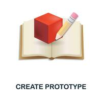 Create Prototype icon. 3d illustration from web development collection. Creative Create Prototype 3d icon for web design, templates, infographics and more vector