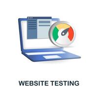 Website Testing icon. 3d illustration from web development collection. Creative Website Testing 3d icon for web design, templates, infographics and more vector