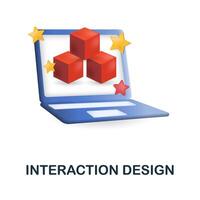 Interaction Design icon. 3d illustration from web development collection. Creative Interaction Design 3d icon for web design, templates, infographics and more vector