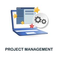 Project Management icon. 3d illustration from web development collection. Creative Project Management 3d icon for web design, templates, infographics and more vector