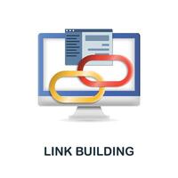 Link Building icon. 3d illustration from web development collection. Creative Link Building 3d icon for web design, templates, infographics and more vector