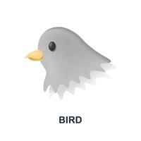 Bird icon. 3d illustration from animal head collection. Creative Bird 3d icon for web design, templates, infographics and more vector