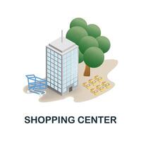 Shopping Center icon. 3d illustration from black friday collection. Creative Shopping Center 3d icon for web design, templates, infographics and more vector