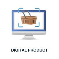 Digital Product icon. 3d illustration from digitalization collection. Creative Digital Product 3d icon for web design, templates, infographics and more vector