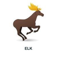 Elk icon. 3d illustration from christmas collection. Creative Elk 3d icon for web design, templates, infographics and more vector