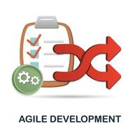 Agile Development icon. 3d illustration from digitalization collection. Creative Agile Development 3d icon for web design, templates, infographics and more vector