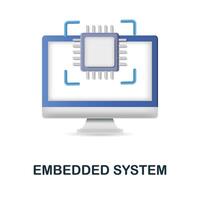 Embedded System icon. 3d illustration from digitalization collection. Creative Embedded System 3d icon for web design, templates, infographics and more vector