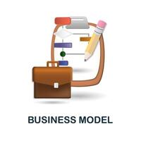 Business Model icon. 3d illustration from digitalization collection. Creative Business Model 3d icon for web design, templates, infographics and more vector