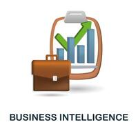 Business Intelligence icon. 3d illustration from digitalization collection. Creative Business Intelligence 3d icon for web design, templates, infographics and more vector