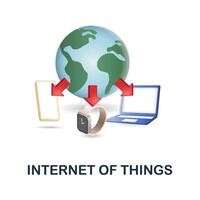 Internet Of Things icon. 3d illustration from digitalization collection. Creative Internet Of Things 3d icon for web design, templates, infographics and more vector