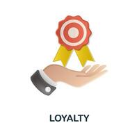 Loyalty icon. 3d illustration from customer support collection. Creative Loyalty 3d icon for web design, templates, infographics and more vector