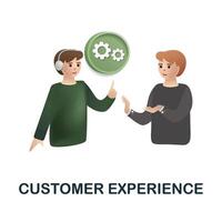 Customer Experience icon. 3d illustration from customer support collection. Creative Customer Experience 3d icon for web design, templates, infographics and more vector