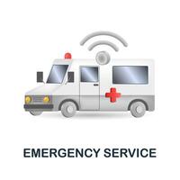 Emergency Service icon. 3d illustration from customer support collection. Creative Emergency Service 3d icon for web design, templates, infographics and more vector