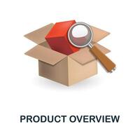 Product Overview icon. 3d illustration from customer support collection. Creative Product Overview 3d icon for web design, templates, infographics and more vector