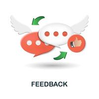 Feedback icon. 3d illustration from customer support collection. Creative Feedback 3d icon for web design, templates, infographics and more vector