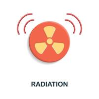 Radiation icon. 3d illustration from ecology and energy collection. Creative Radiation 3d icon for web design, templates, infographics and more vector