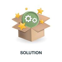 Solution icon. 3d illustration from customer support collection. Creative Solution 3d icon for web design, templates, infographics and more vector