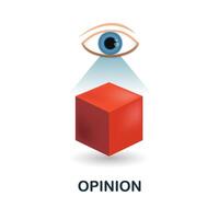 Opinion icon. 3d illustration from discussion collection. Creative Opinion 3d icon for web design, templates, infographics and more vector