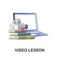 Lesson icon. 3d illustration from e-learning collection. Creative Lesson 3d icon for web design, templates, infographics and more vector