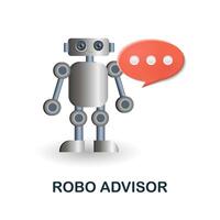 Robo Advisor icon. 3d illustration from fintech industry collection. Creative Robo Advisor 3d icon for web design, templates, infographics and more vector