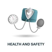 Health And Safety icon. 3d illustration from esg collection. Creative Health And Safety 3d icon for web design, templates, infographics and more vector