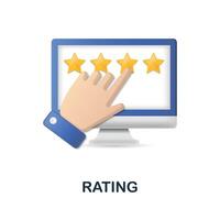 Rating icon. 3d illustration from feedback collection. Creative Rating 3d icon for web design, templates, infographics and more vector