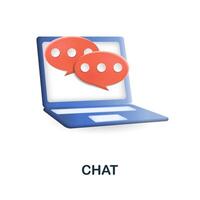 Chat icon. 3d illustration from feedback collection. Creative Chat 3d icon for web design, templates, infographics and more vector