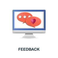 Feedback icon. 3d illustration from feedback collection. Creative Feedback 3d icon for web design, templates, infographics and more vector