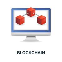 blockchain icono. 3d ilustración desde fintech recopilación. creativo blockchain 3d icono para web diseño, plantillas, infografia y más vector