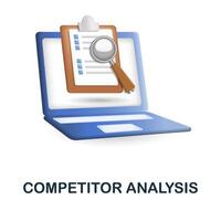 Competitor Analysis icon. 3d illustration from fintech collection. Creative Competitor Analysis 3d icon for web design, templates, infographics and more vector