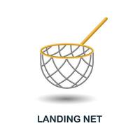 Landing Net icon. 3d illustration from fishing collection. Creative Landing Net 3d icon for web design, templates, infographics and more vector