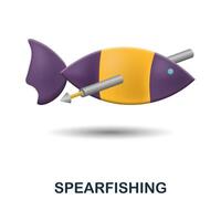 Spearfishing icon. 3d illustration from fishing collection. Creative Spearfishing 3d icon for web design, templates, infographics and more vector