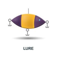 Lure icon. 3d illustration from fishing collection. Creative Lure 3d icon for web design, templates, infographics and more vector