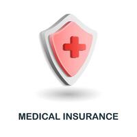 Medical Insurance icon. 3d illustration from insurance collection. Creative Medical Insurance 3d icon for web design, templates, infographics and more vector